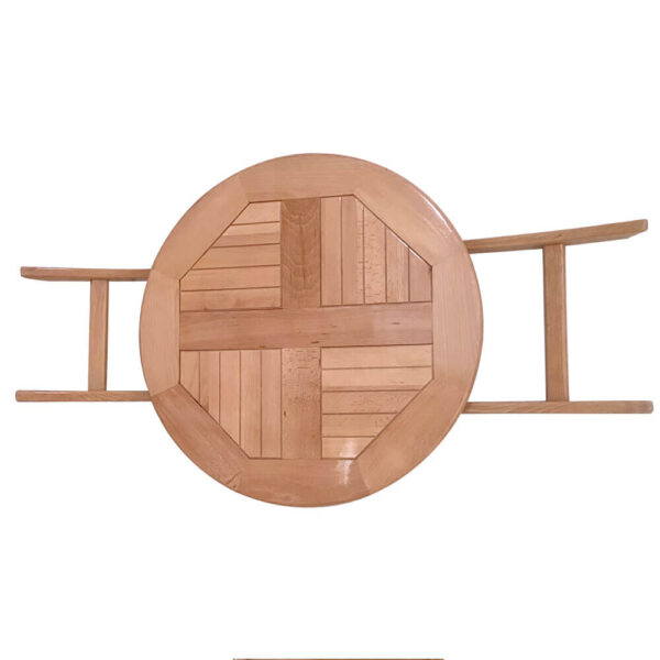 table basse pliante ronde en bois blenz 80cm
