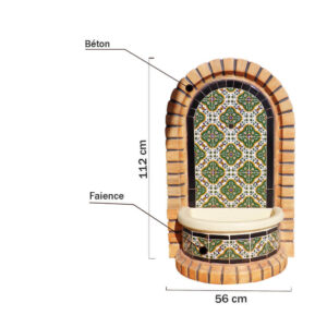 Fontaine murale en faïence modèle FM21