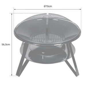 Chauffage d’extérieur à bois Braseo Ø70cm