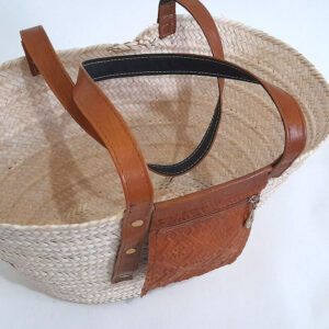 Couffin en paille avec sacoche CPS01