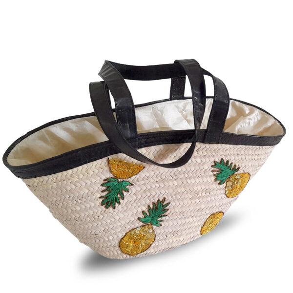 couffin paille ensemble d'ananas CPEA03