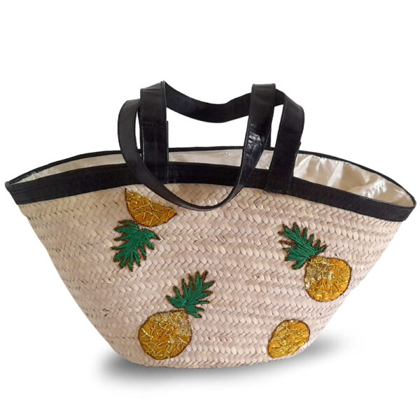couffin paille ensemble d'ananas CPEA03