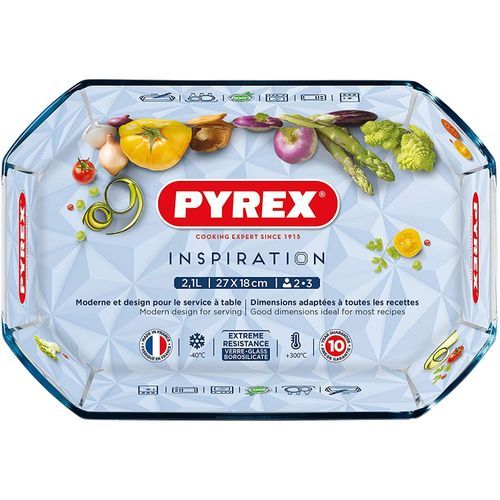 Pyrex - Inspiration - Plat à Four Rectangulaire en Verre 27x18 cm