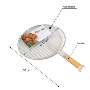 Grille de barbecue double ronde ø 37 cm