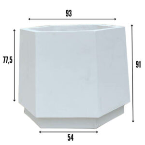 Bac à fleur hexagonal en GRC Réf BG002