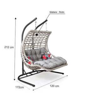 Balançoire en rotin Capri Bodrum Double