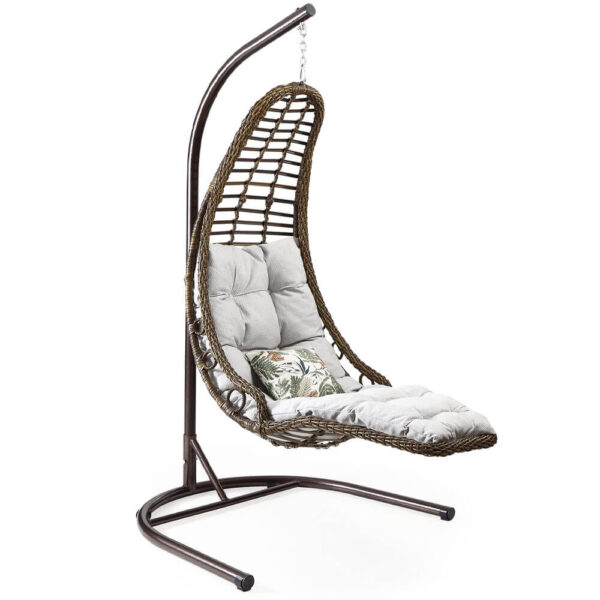 fauteuil suspendue en rotin capri bodrum marron