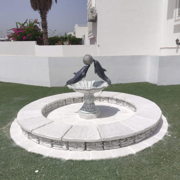 fontaine centrale en resine modèle dauphin