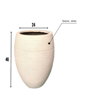 Pot de fleur rond en résine CP032