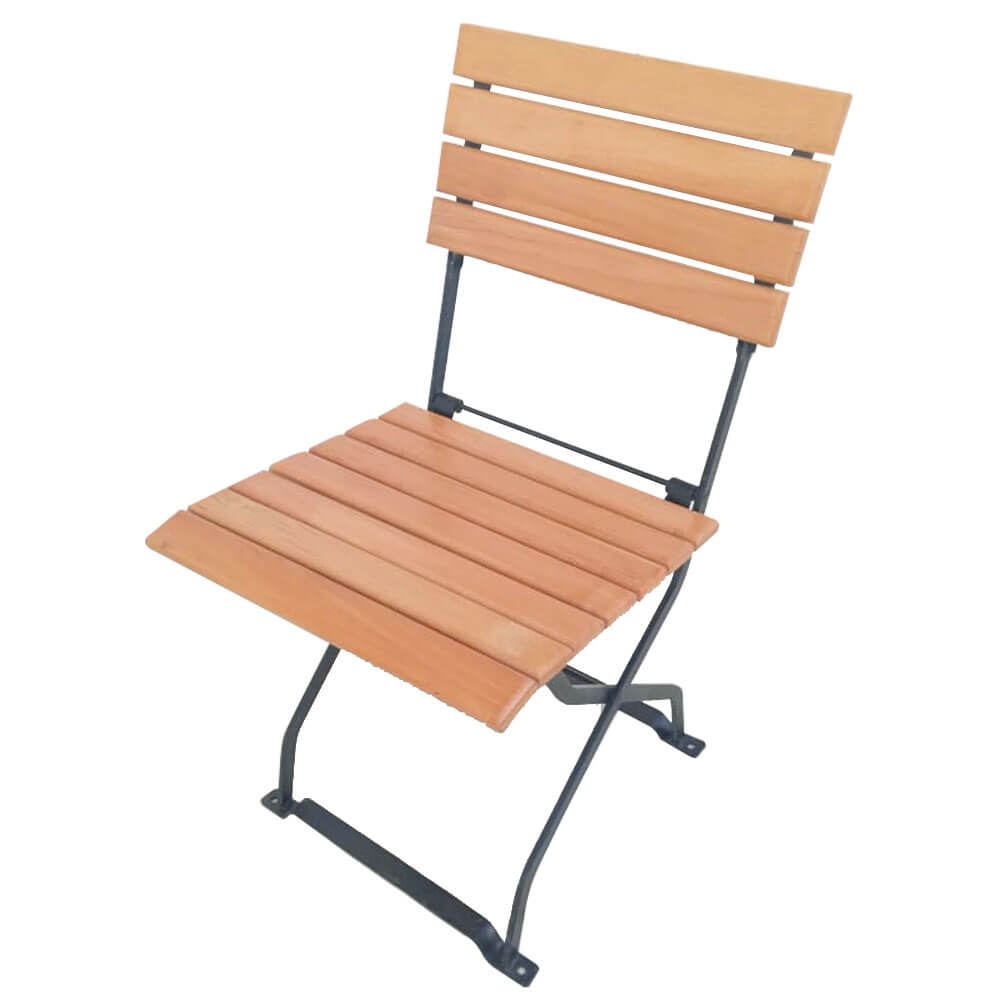 chaise pliable en acier et bois benz ch004