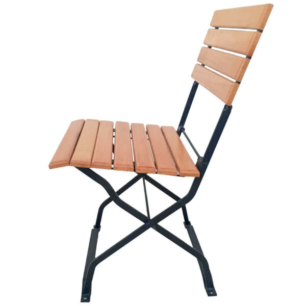 chaise pliable en acier et bois benz ch004
