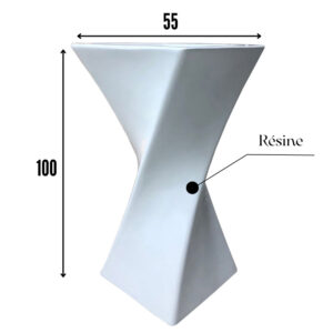 Pot de fleur extérieur en resine déformé – CP025