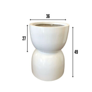 Pot à fleur forme tabouret en résine Réf CP046