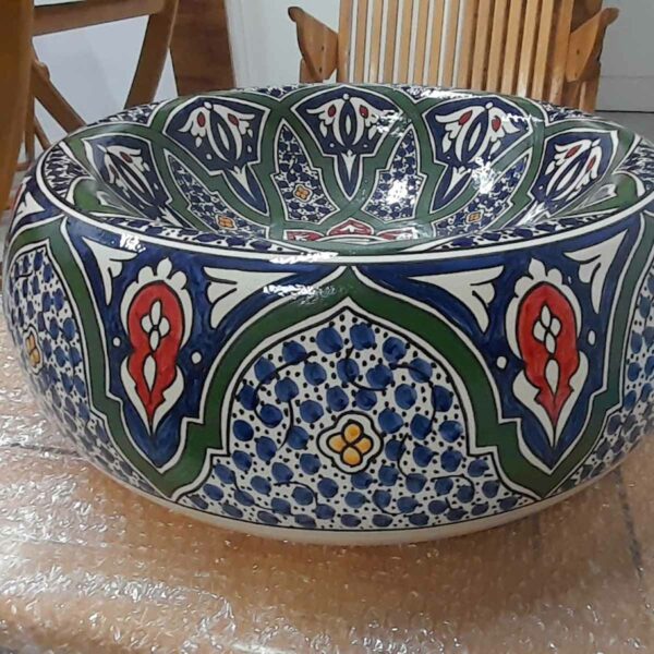 Vasque a poser en céramique marocain VCM01reel