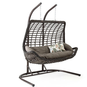 Balançoire double suspendue en rotin Capri Cunda