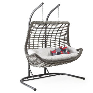 Balançoire double suspendue en rotin Capri Cunda