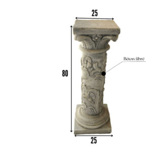 Support décoratif vertical en béton fibré Réf SUP08