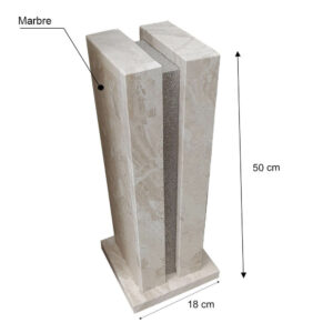 Borne lumineuse de jardin en marbre BL22