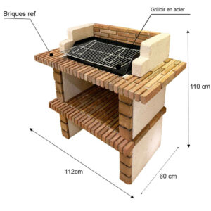 Mini Barbecue Mahdia en briques Réfractaire