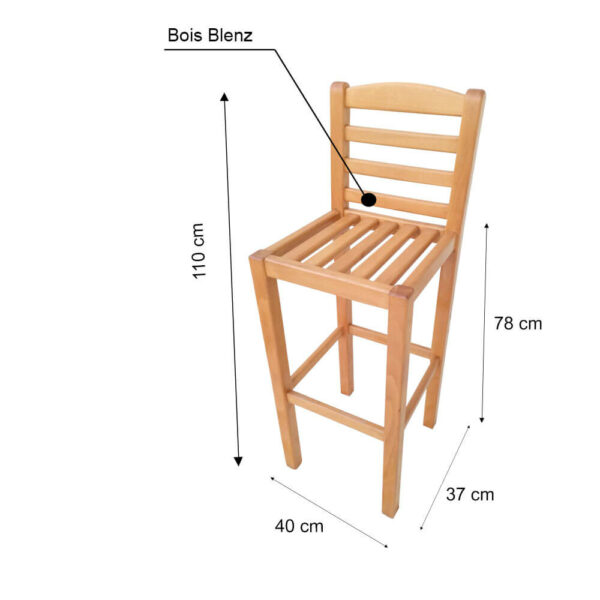 chaise haute en bois benz bistro CH012