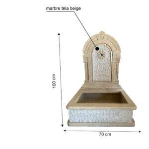 Fontaine murale en marbre beige FMM06