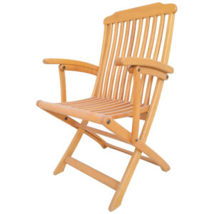 chaise lune pliante en bois avec accoudoir CH003
