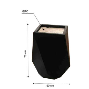 Pot geometrique moderne en GRC Ref PG70