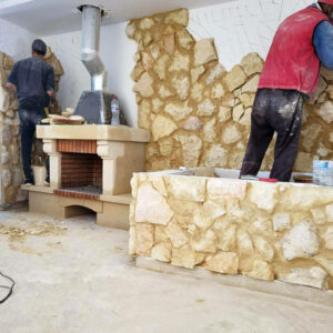 Cheminée a bois foyer ouvert Ref CP06