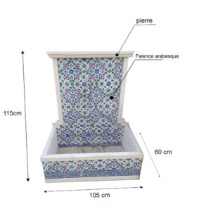 Fontaine de jardin en faience Ref WF12
