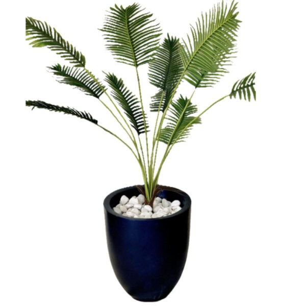 Pot de fleur ovale inclinée en résine