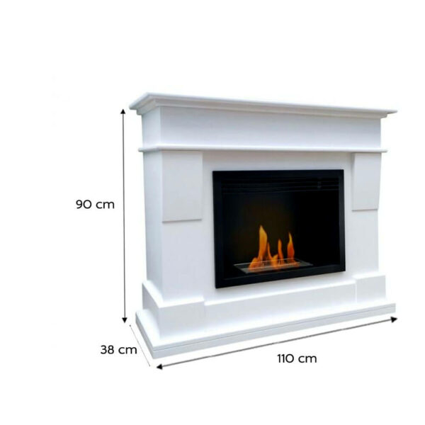 Cheminée Bioéthanol de sol modèle Alice dim