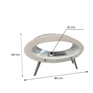 Cheminée à l’éthanol amovible walla sur pieds