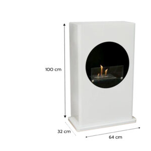 Cheminée à l’éthanol au sol en acier Lilou