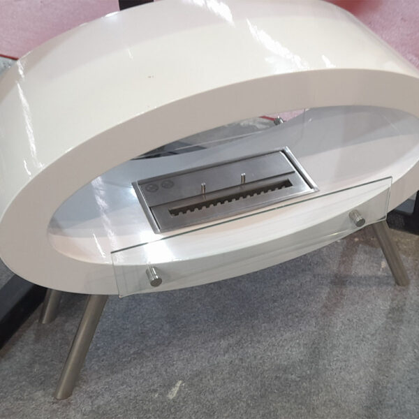 Cheminée à l’éthanol amovible sur pieds blanc