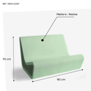 Canapé ouverte en resine modèle COSY