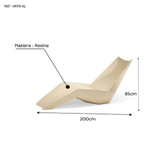 Chaise longue 3D en resine VRTR-XL