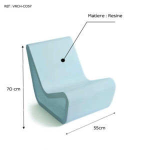 Chaise ouverte en resine modèle COSY
