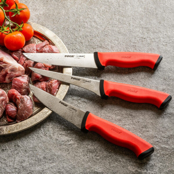 Couteau boucher Duo Rouge 21cm reel