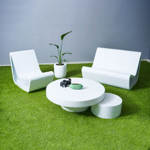 Kit salon de jardin en resine modèle COSY couv