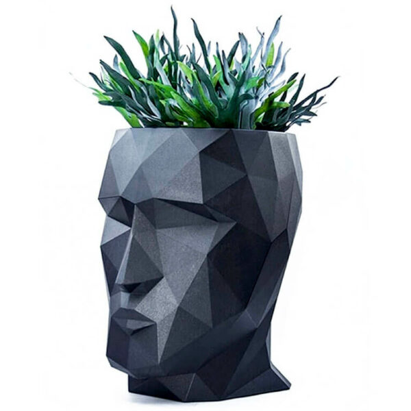 Pot en resine modèle visage H70