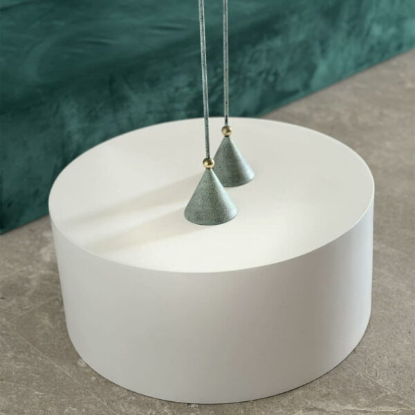 Table basse ronde en resine H22 reel