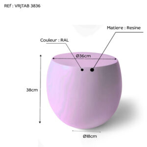 Table d’appoint en résine ref 3836