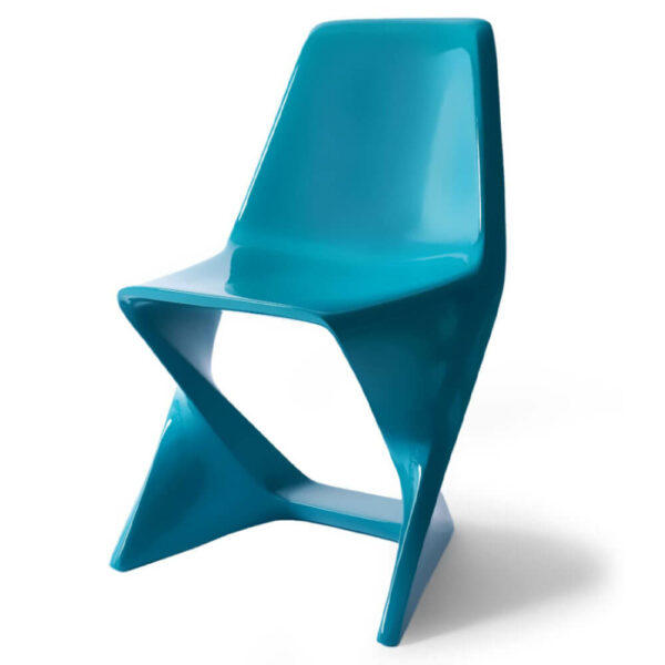 chaise en resine modèle papilla bleue