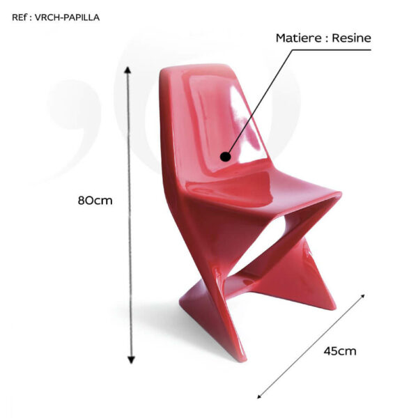 chaise en resine modèle papilla dim