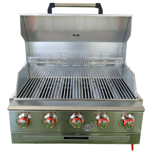 Barbecue au gaz Inox 5 brûleurs a poser ouvert