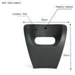Fauteuil elégante en résine VENYL70 dim