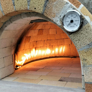 Mini four a bois et a gaz en briques MF52