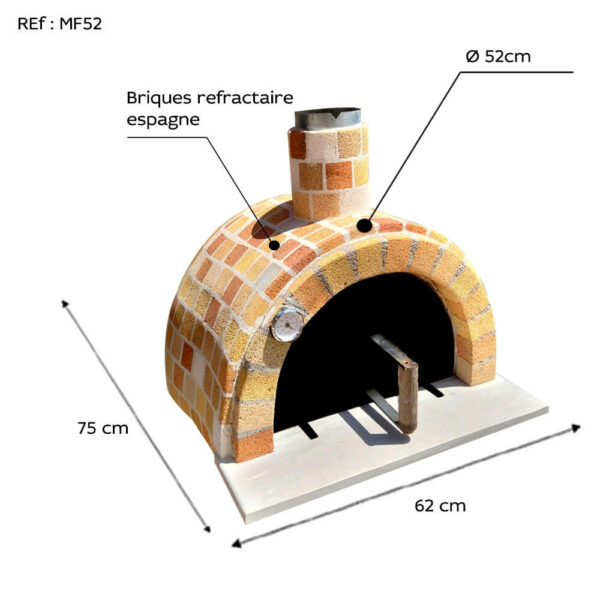 Mini four a bois et a gaz ref MF52 dim