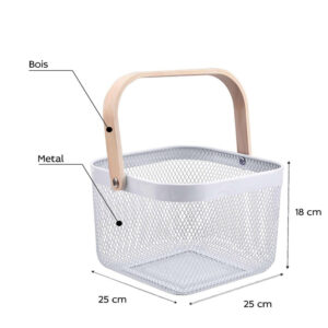 Panier de fruits et légumes en metal