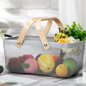 Panier de rangement en métal pique nique